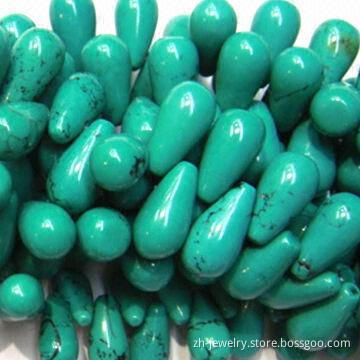 Turquoise Teardrop Beads, 100% Natural, Different Sizes (2 to 100mm) Shapes and Styles Available
